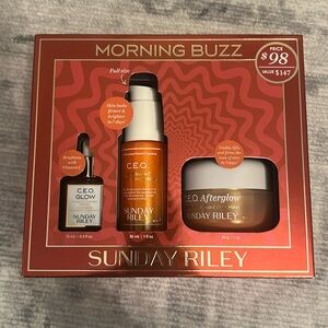 Sunday Riley Morning Buzz Vitamin C Brightening Trio Skincare Set